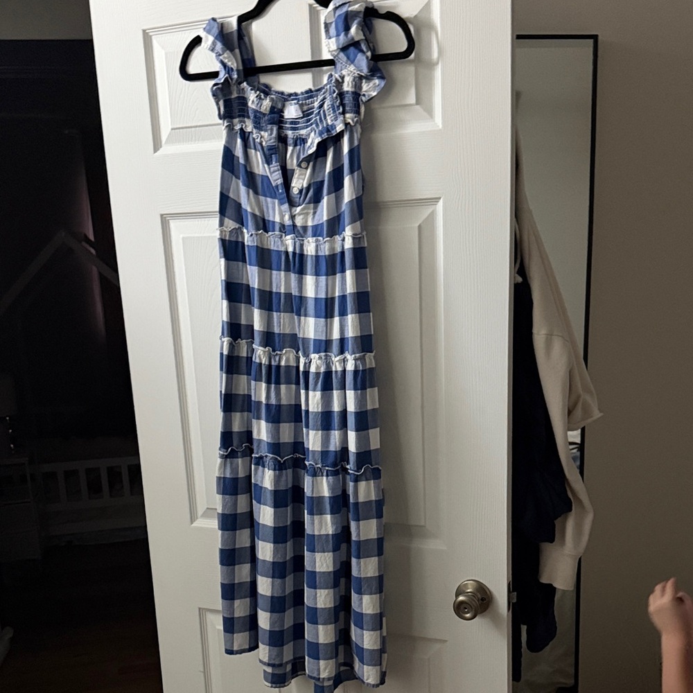 Old Navy Blue and White Striped Kids Dress